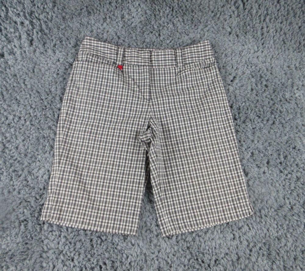 Sport Haley Shorts Womens 6 Black White Plaid Bermuda 30x11*